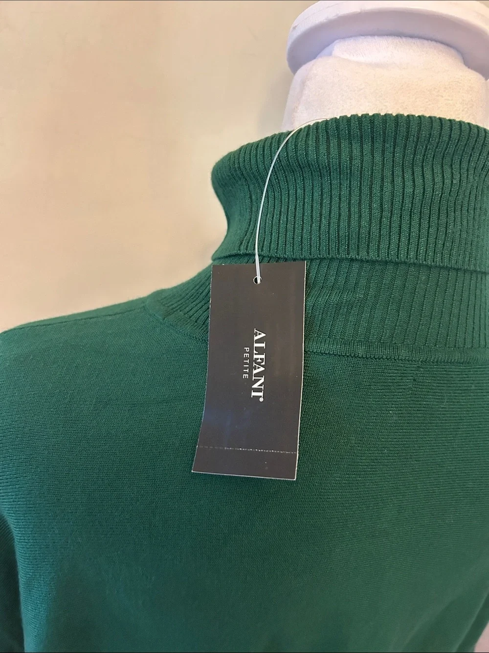 Alfani Women’s Green Turtleneck Sweater Size PL New